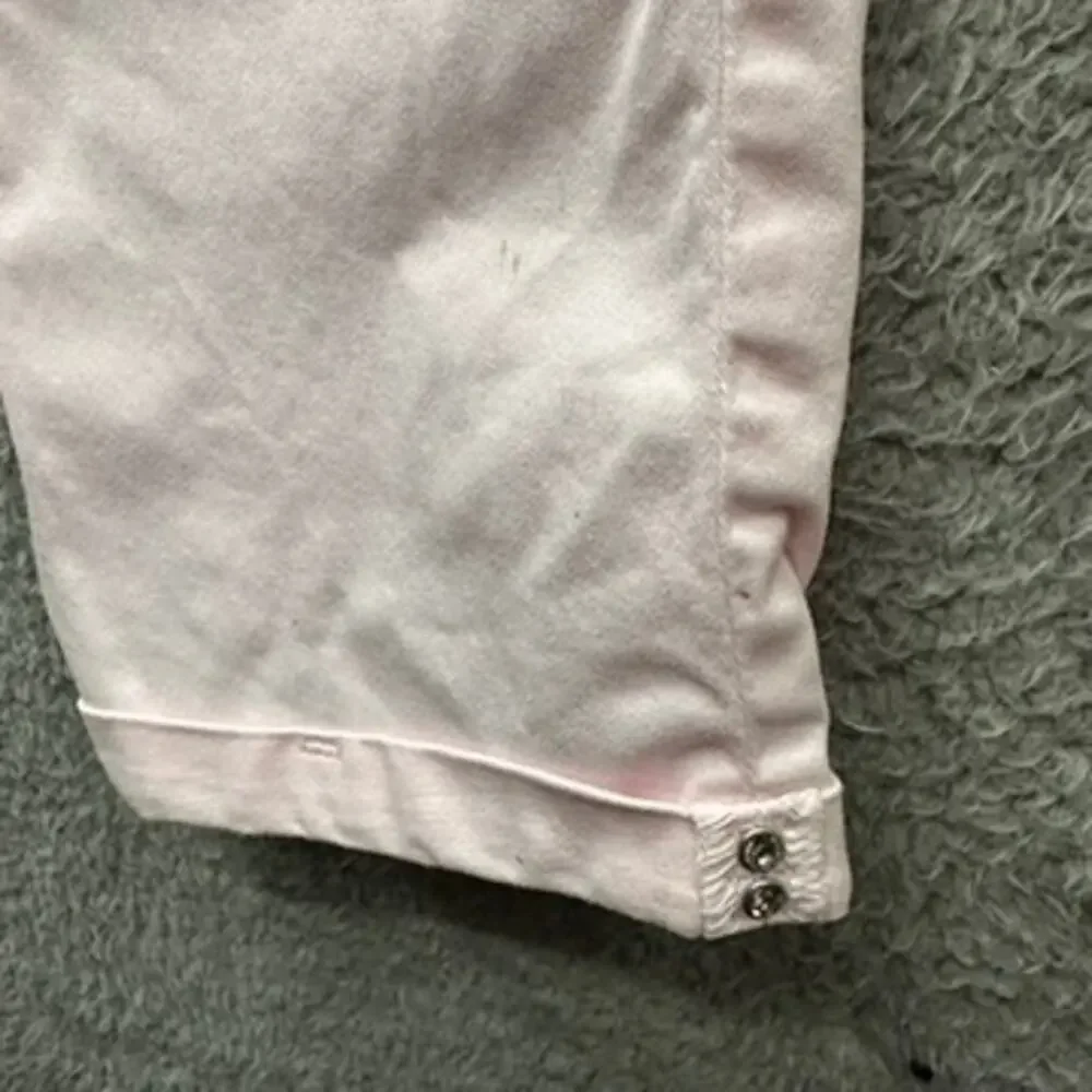 NYDJ Size 6 Pink Capri Stretchy‎ Pants Rhinestones on Cuffs Comfort Casual